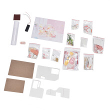 Kinder DIY Miniatur-Puppenhaus-Kit 25,1x19,6x18cm Geschenk