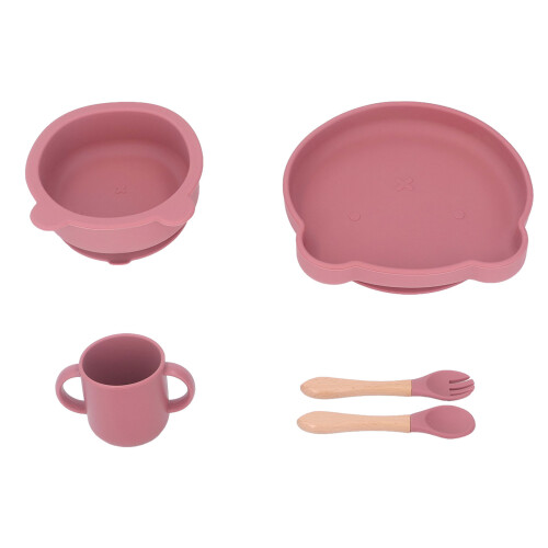 Baby Feeding Set Cute Bear Shape Soft Safe 2