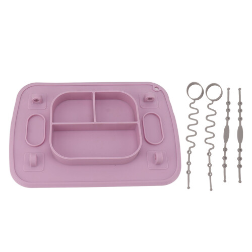Silicone Suction Placemat with 4 Toy Tethers