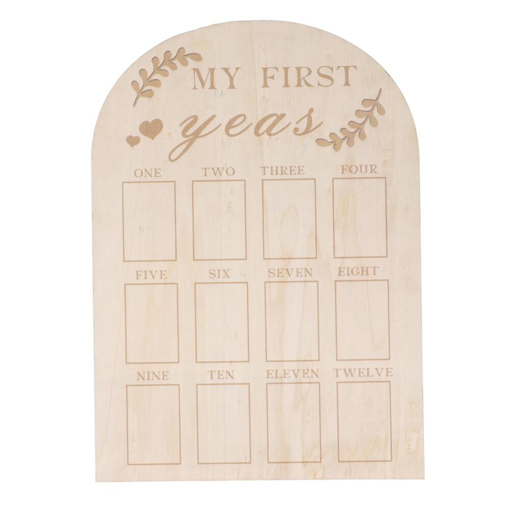 First Year Photo Board Lovely Decoration Wooden