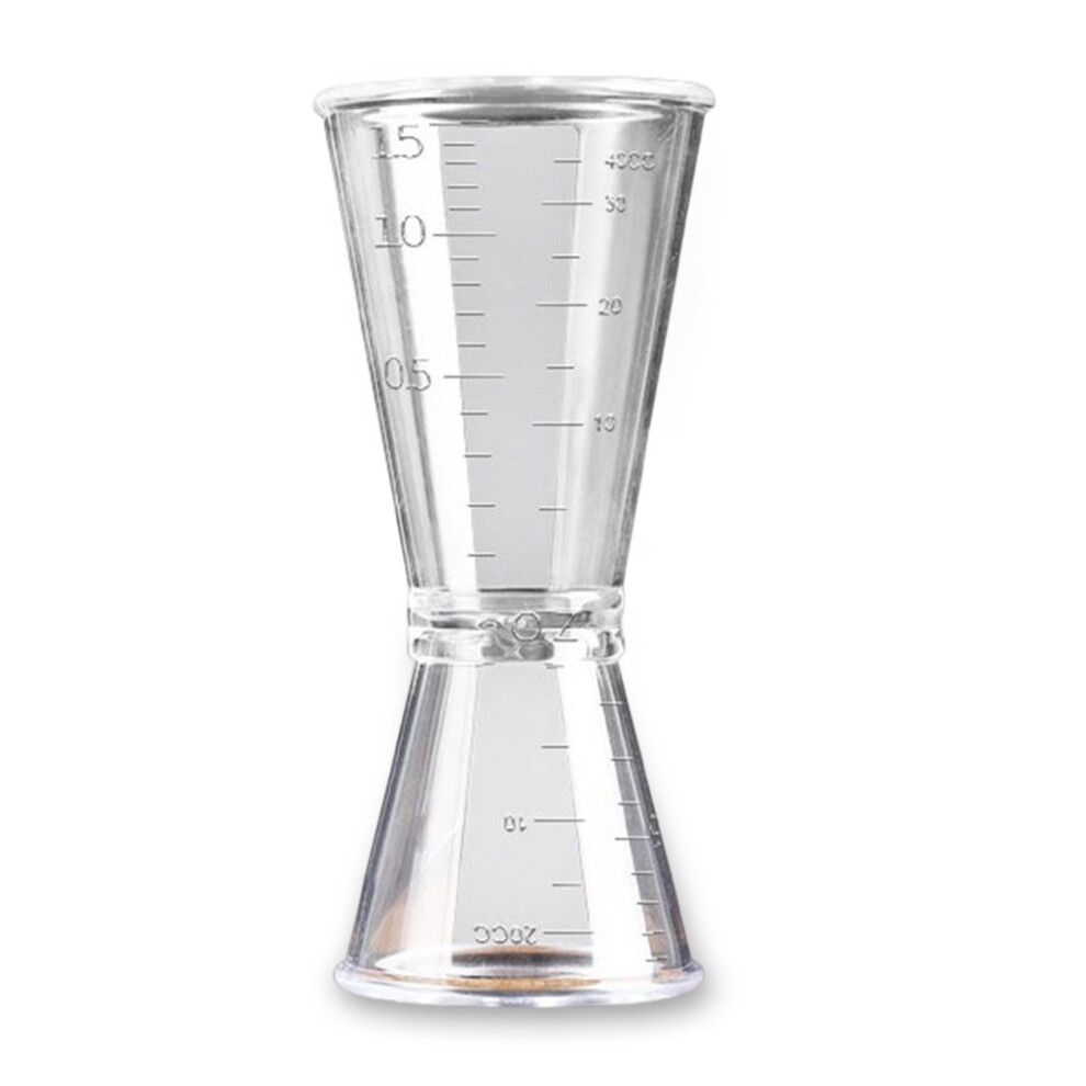 (L) Double Clear Jigger Ounce Cups Mixing Oz Cups Home Bar Applies with-image-OPC-PK7FP5M-NEW