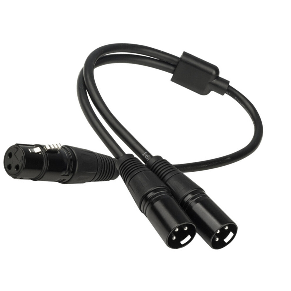 50Cm Auditory Splitter Cable 3Pin Female To Double 3-Pin- Black 7732000000195