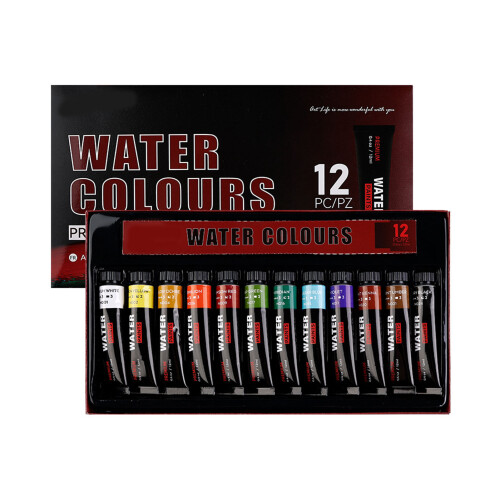 Aquarellfarben-Set 12 Farben, 12 ml, tragbar 2