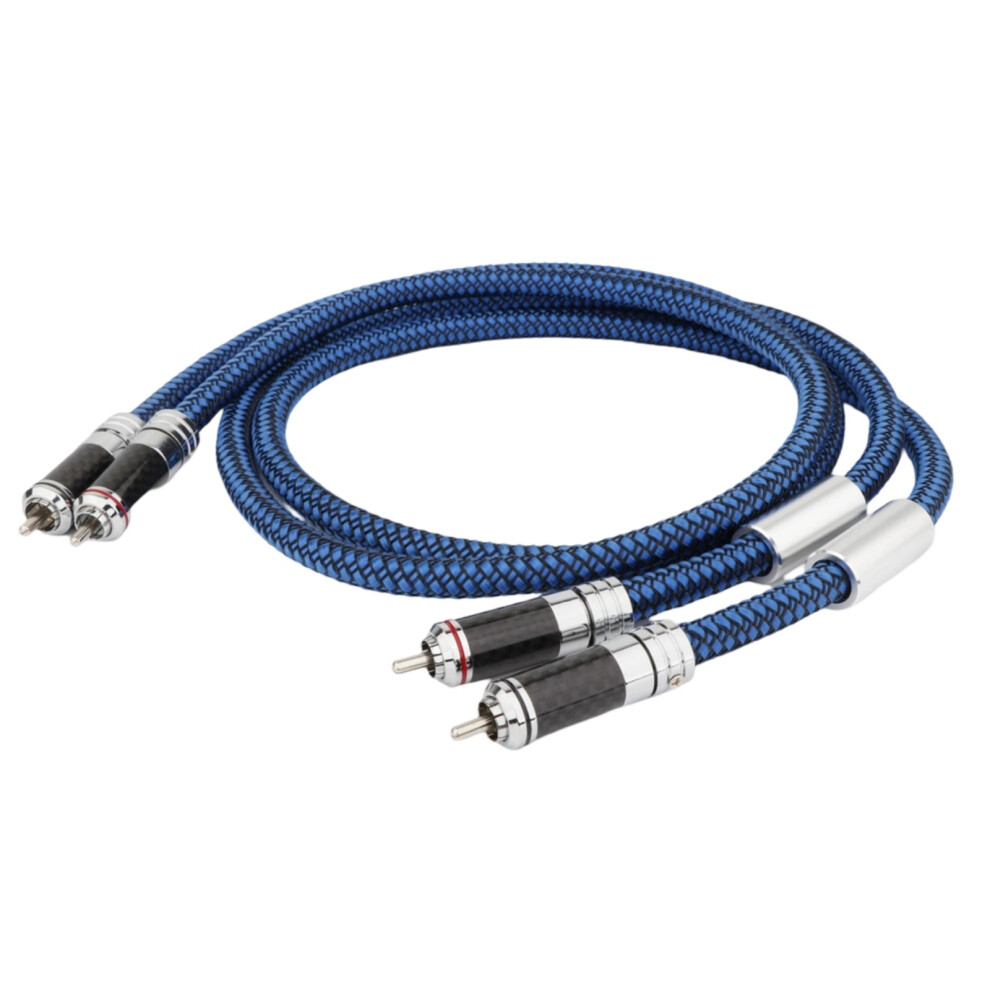 High Fidelitys 4Core Plateds 2Rca To 2Rca Male Sound-1M Silver 7732000001314