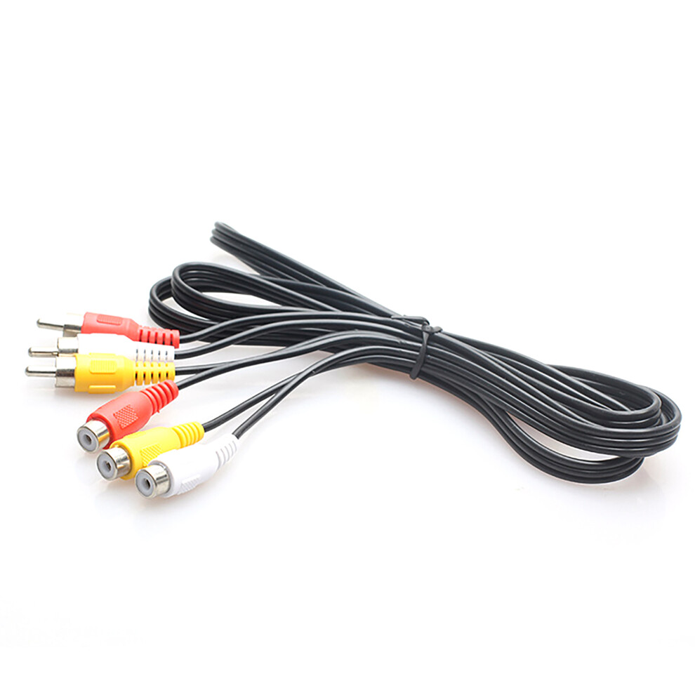 Plated 3Rca Male To Female Connector Cord Line Auditory-5M Gold 7732000001413