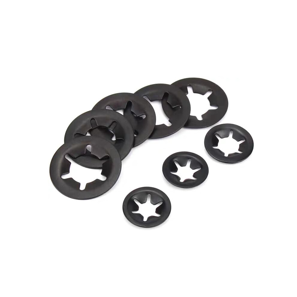 Press Lock Washer Locking Clips Internal Tooth Washers M3 X 9 Mm Black Steel Washers 100 Pack For Secure Fastening 6038364950376