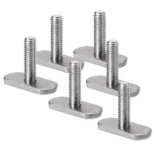 6pcs M6 X 21mm Stainless Steel T-Screws 0.5 Inch Wide Heads for Kayak and Canoe Accessories and Camera Mounts