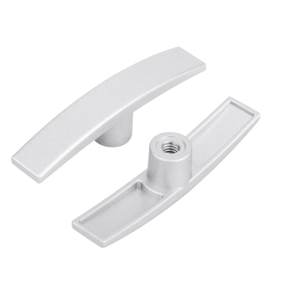 2 Pcs Rv Waste Valve Handles T1003-6Mn Aluminum 8*2*1.4Cm Silver 3771345439288