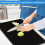 2 Pcs Bar Service Mat Black Waterproof Heat 12