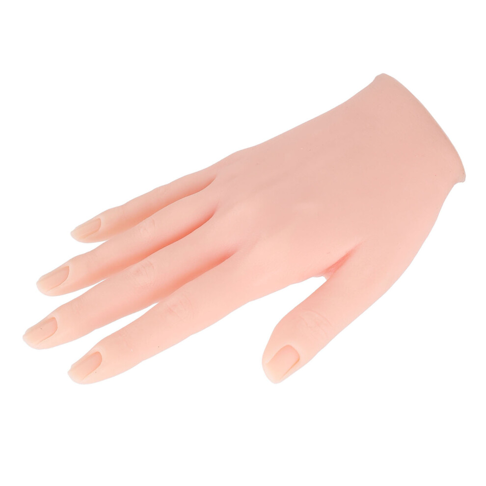 Silicone Nail Practice Hand for Manicure, Flexible Display Hand