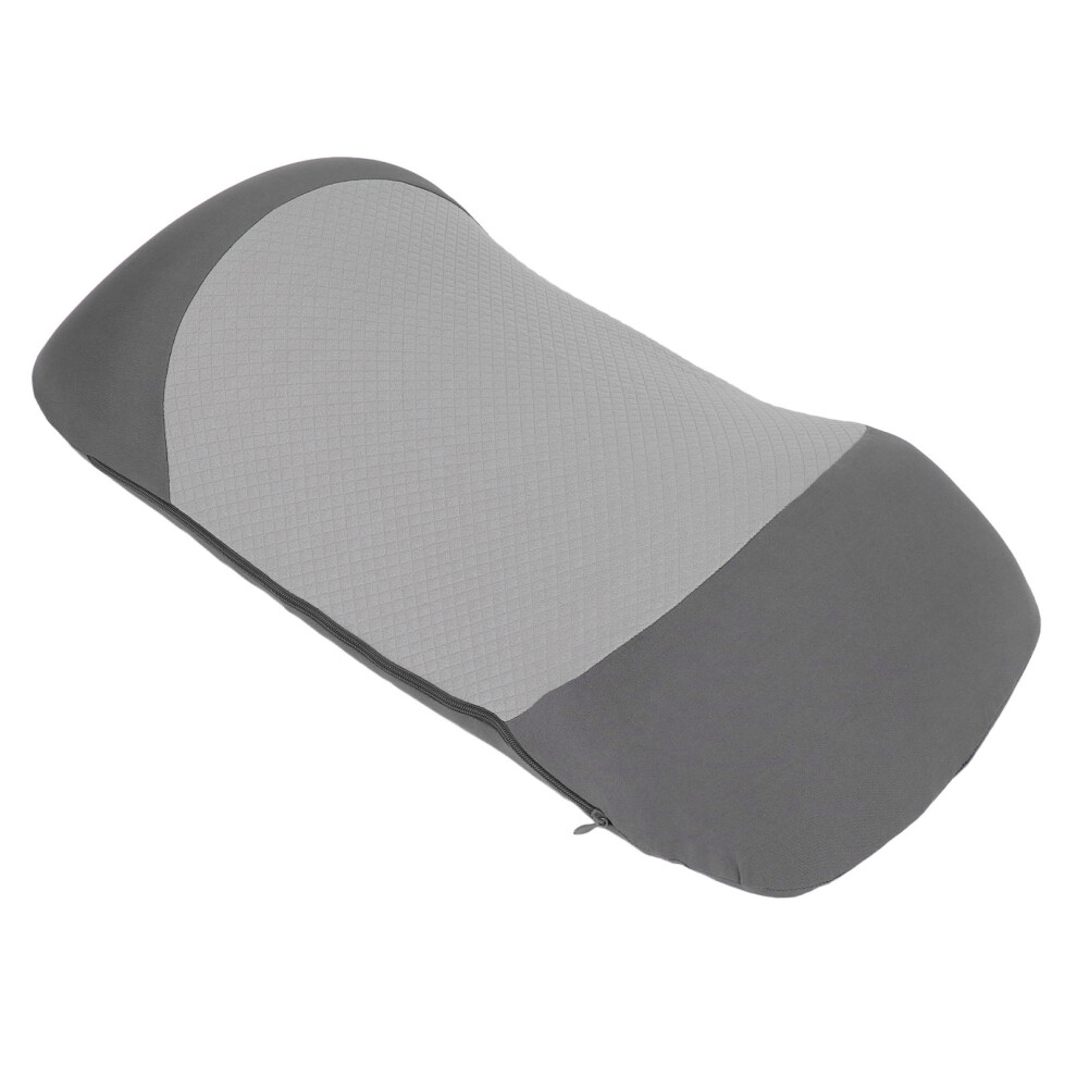Gray Ergonomic Memory Foam Lumbar Support Pillow 55X26x11cm For Car & Office