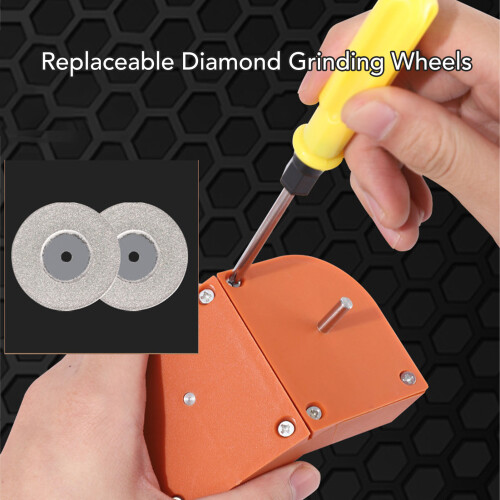 High Accuracy Drill Bit Sharpener Set 10PCS Grinding Discs & Tools Orange 2