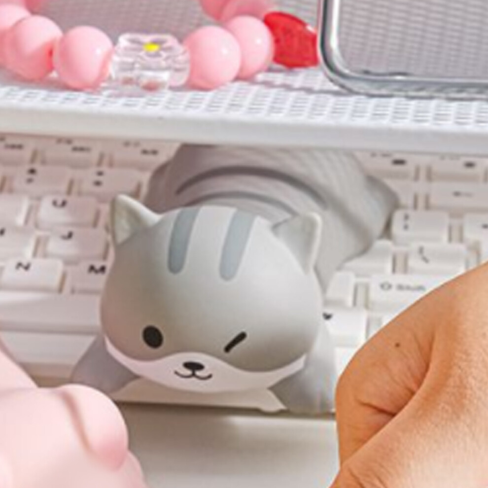Comfortable Cat Wrist Rest - Ergonomic Mouse Pad Support Grey 6921345450951