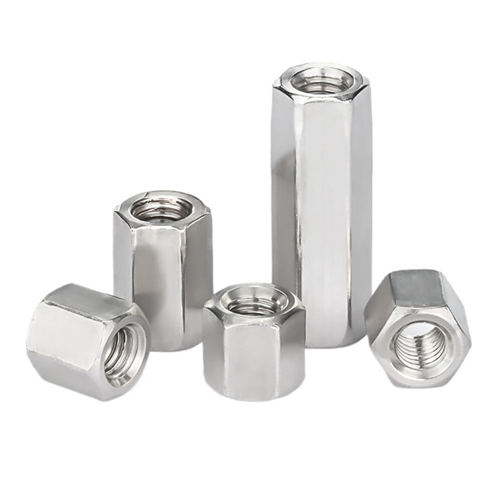 Lange Stangenmutter Sechskant-Kupplungsmuttern M3 M4 M5 M14 M16 M18 M20 Din6334 A2 304 Edelstahl M18 X 27 X 50 6038364951878