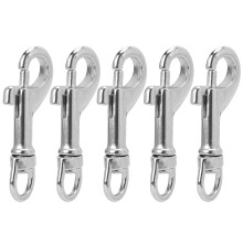 L65MM Edelstahl-Doppel-End-Sicherheitskarabiner Taucherhaken 126g