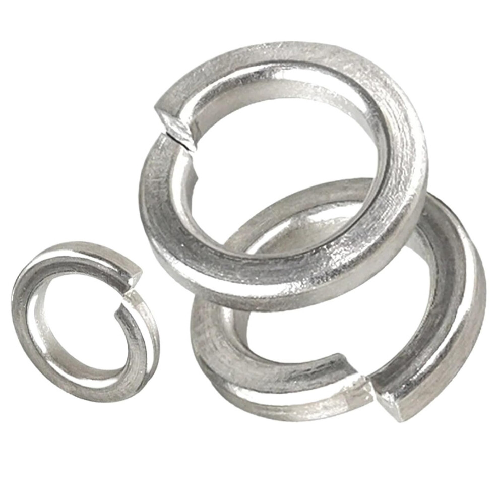 304 Stainless Steel Spring Split Lock Washer Set, M1.6 M2 M2.5 M3 M4 M5 M6 M8 M10 M12 M16 M24 M27 M30, 50 Pieces-image-OPC-PK7G565-NEW