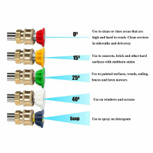 5 Stück Hochdruck-Reinigungssprühdüsen-Kit 1/4" Schnellanschluss