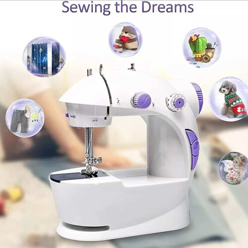 Multifunction Mini Handheld Electric LED Sewing Machine Desktop Home 2