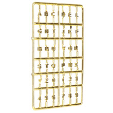 Anpassbarer 1/12 Puppenhaus Goldene Buchstaben Zahlen DIY Modellplatte