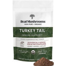Real Mushrooms Turkey Tail Powder 100gm, 3.53 oz, 100 Servings