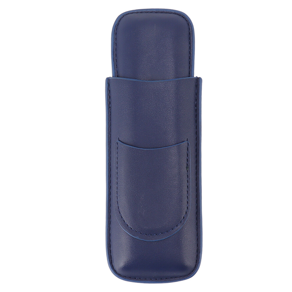 Blue Cigar Case Elegant Vintage Hand Crafted Slim