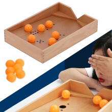 Montessori Holz Blow Tennis Box für Kinder, 39,5x27,5x7cm, Bildendes Spielzeug