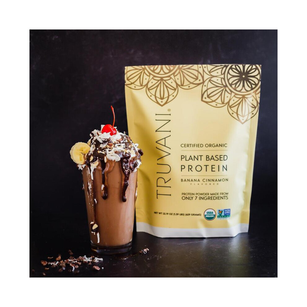 Truvani Plant Based Protein Powder - Banana Cinnamon 20 Servings