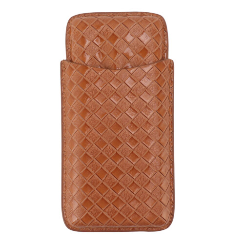 3 Sticks Portable Cigar Case Leather Cigar