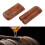 Cigar Case Holder Brown Crocodile Skin Pattern PU 12