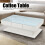 Modern White Coffee Table Tempered Glass Side 11