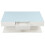 Modern White Coffee Table Tempered Glass Side 4