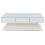 Modern White Coffee Table Tempered Glass Side 1
