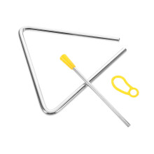 6 Inch Metal Rhythm Triangle Striker Hand Percussion Instrument for Kids Music Education, Durable and Lightweight Design