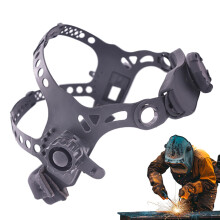 Replacement Head Cover for Welding Helmets with Adjustable Headband, Double-Strut Forehead Band, Black-White Padding