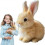 (brown) Hopping Bunny Toy,Rabbit Plush Interactive Toys,Electric Rabbit Toys 1