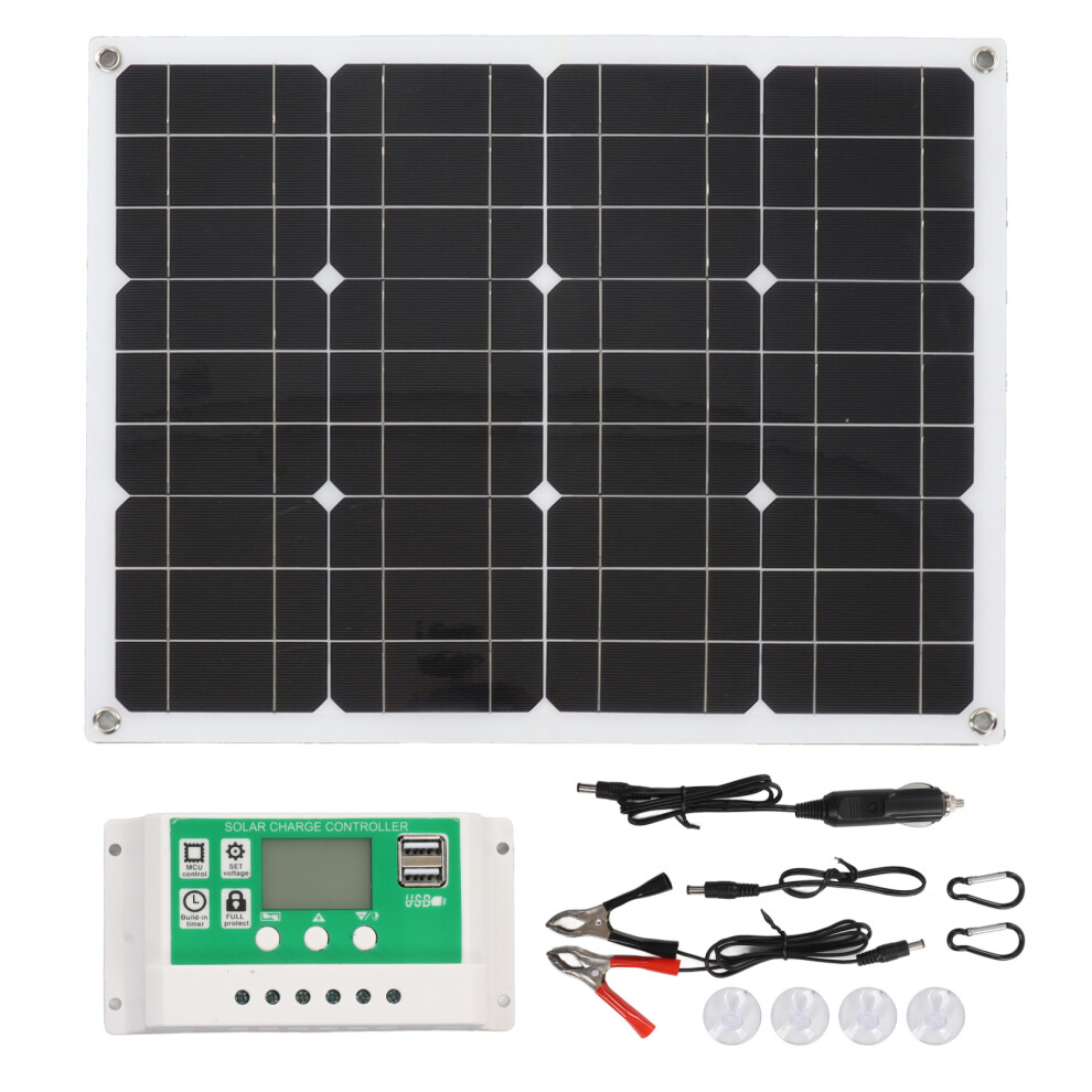 Monocrystalline Solar Panel 40W 18V With 100A 8130196238986