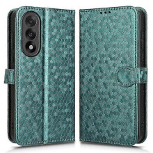 (Green) For OnePlus Nord 5 5G Wallet Case Dot Pattern Imprint PU Leather Phone Cover with Wrist Strap