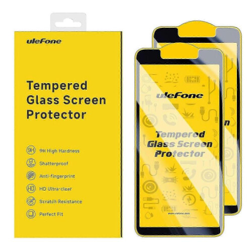 (For Ulefone Armor X12) 2pcs / Pack Ulefone 9H HD Anti Fingerprint Tempered Glass Screen Protector 1