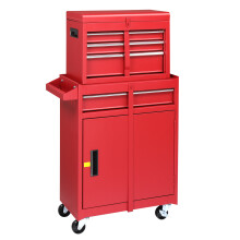 6-Drawer Rolling Tool Cabinet Tool Storage Chest Lockable Tool Box Detachable Tool Organizer w/Sliding Drawers Tool Cabinet Cart