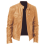 (M)Men's Motorcycle Leather Jacket Stand Collar Zipper Multi-Pocket 1