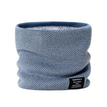 (21cm, Coffee) Winter fleece warming neck cover for men outdoor pullover fashion thickened windproof knitted scarf for women