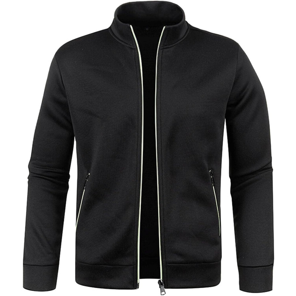 (5XL, 003 Black) Winter Jackets for Men Clearance Mens Sweater Cardigans Full Zip Knitted Long Sleeve Sweaters Coatigan Jacket Casual Stand Collar Sweatshirt Coats Out