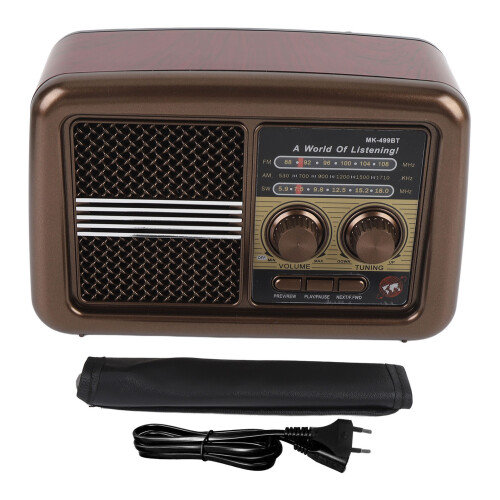 Portable AM FM SW Radio with Bluetooth Speaker