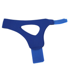 Hook & Loop Design Schnarchband - Leichter blauer Schlafhilfeband für das Kinn