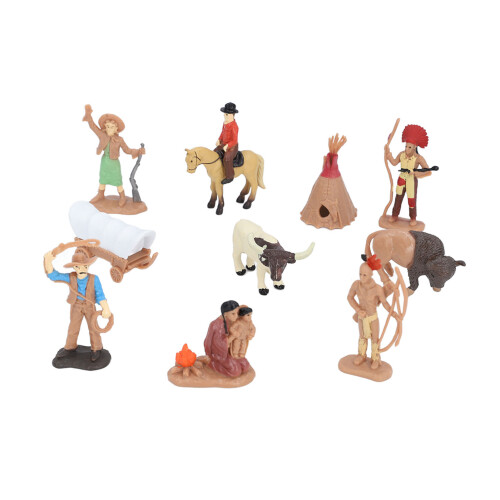 10Pcs Cowboy and Indian Action Figures Strong 2