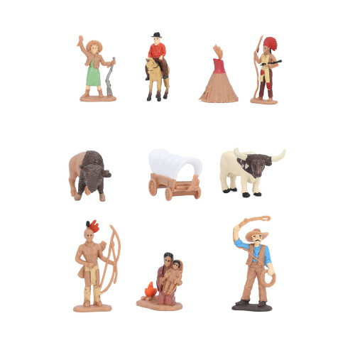 10Pcs Cowboy and Indian Action Figures Strong 1