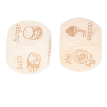 2pcs Food Decision Dice Pine Wood Versatile