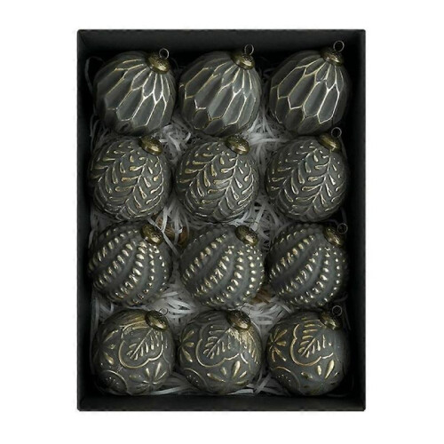 (1setD, Black) Antique Christmas ball decorations