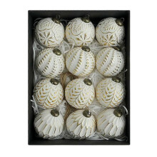 (1setA, Golden) Antique Christmas ball decorations