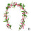 (A) Artificial Tulip Garland Spring Garland Easter Decorations W/ Flower Green 4